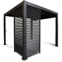 Green Spirit Pergola-Seitenwand, Anthrazit, Kunststoff, 113.3x238.25x6 cm, Sonnen- & Sichtschutz, Pavillons & Pergolas, Pergolas
