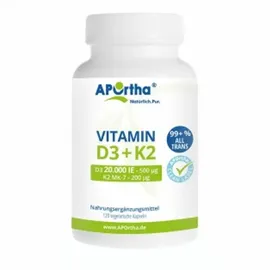 APOrtha Vitamin D3 20.000 I.e.+k2 200 ug mit Quinoapulv.Kaps.