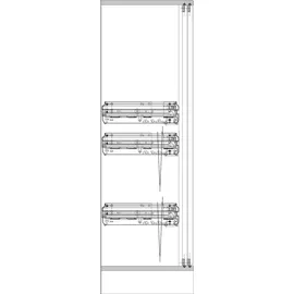 N/H HETTICH Systema Top 2000 Quadro Duplex 40, Schranktiefe 316 mm, Maß X=22mm