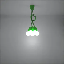 Sollux Lighting Diego 5-flg. E27 25 cm grün Kunststoff