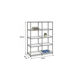 Floordirekt Regal Metall 78 x 40 x 118 cm Weiß