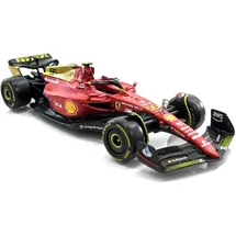 BBURAGO 18-36832 - Modellauto Ferrari F1-75 Sainz #55 Monza-Ausführung rot/gelb 1:43
