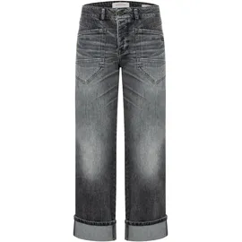 Gang Loose-fit-Jeans "94ROBERTA", Damen, Gr. 28, Normalgrößen, light anthra wash, 99% Baumwolle, 1% Elasthan, unifarben, relaxed fit lang, Jeans, mit aufgesetzten Taschen