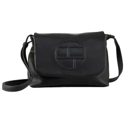 TOM TAILOR Damen TTROSABEL M Umhängetasche mit Umschlag und Logo-Prägung, schwarz, Uni, Gr. ONESIZE