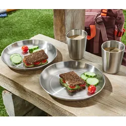 Tchibo - 2 Camping-Teller - silber