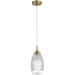 Nova Luce 9738212 Mond E14 Pendelleuchte Gold, Transparent