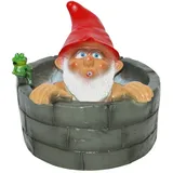 Rakso Oskar Schneider GmbH Gartenzwerg Gartenzwerg im Brunnen Dekofigur Zwerg Wasserspeier Kunststoff H 25 cm