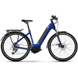 Haibike Trekking 4 Low Unisex 9-G Altus Elektrorad i500 Yamaha e-bike blau RH 54 S