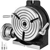 Vevor Teilapparat Rundtisch 200mm Rundteiltisch Horizontal Vertikal Teilkopf Teilapparat schwenkbar zum Fräsen und Bohren