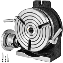 Vevor Teilapparat Rundtisch 200mm Rundteiltisch Horizontal Vertikal Teilkopf Teilapparat schwenkbar zum Fräsen und Bohren