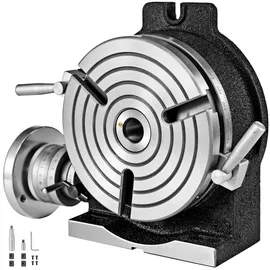 Vevor Teilapparat Rundtisch 200mm Rundteiltisch Horizontal Vertikal Teilkopf Teilapparat schwenkbar zum Fräsen und Bohren