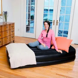 BESTWAY Velours-Single-Gästebett 97 x 191 cm - Schwarz