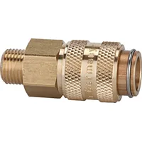 Riegler Schnellverschlusskupplung NW 5, Messing blank, G 3/8 AG