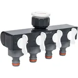 Bradas 4 Wege-Verteiler Wasserverteiler gelb