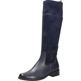CAPRICE Damen Stiefel mit Absatz Runde Spitze Blockabsatz, Blau Größe 40 1⁄2 EU - 7 UK