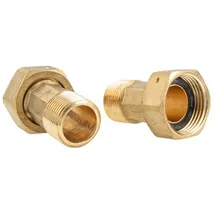 Schlösser Armaturen JS Wasserzähler Verschraubungen 2 Zoll Überwurfmutter x 1 1/2 Zoll AG - 2-er Set