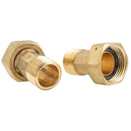 Schlösser Armaturen JS Wasserzähler Verschraubungen 2 Zoll Überwurfmutter x 1 1/2 Zoll AG - 2-er Set