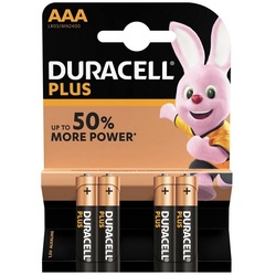 Duracell DURACELL Plus Micro/AAA 4er Pack Batterie, (1,5 V)