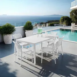 Tectake Gartenstuhl Alcudia 47 x 58 x 80,5 cm creme 2 St.