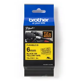 Brother TZE-FX611 6mm schwarz auf gelb