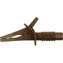 Cliff FCR7944 Sicherheits-Abgreifklemme Steckanschluss 4mm CAT II 1000 V, CAT III 600V Braun