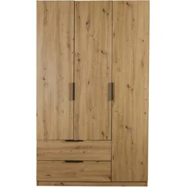 Composad Kleiderschrank mit Schubladen 122 x 200 x 0 cm Braun