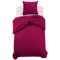 VidaXL Bettwäsche-Set Burgunderrot 155×220 cm mit Kissenbezug
