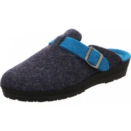 ROHDE Damen Pantoffeln Hausschuhe Filz Neustadt-D 2284, Größe:37 EU, Farbe:Blau - Blau - 37