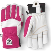 Hestra Army Leather Couloir - 5 Finger fuchsia / offwhite (930020) 6