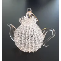 Filigrane Glas-Teekanne zum Aufhängen, 7 x 7 cm
