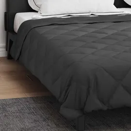 vidaXL Ganzjahresbettdecke Anthrazit 220 cm Mikrofaser