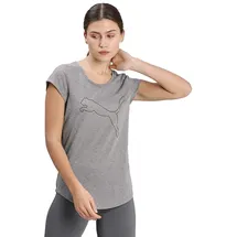 Puma Performance Heather Cat Trainingsshirt Damen medium gray heather XS