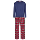 Phil & Co. Berlin Pyjama Flanell Blau/Rot M