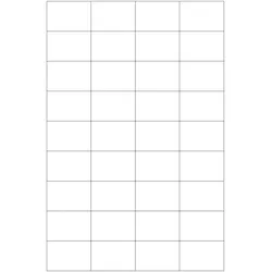 Wasser auflösbare Etiketten 48,3 x 32,7 mm(Anzahl Bögen /VPE: 50)