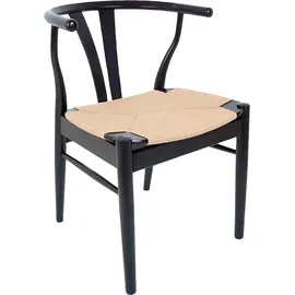 Hammel Furniture Holzstuhl Findahl by Hammel Freja Wasserhyazinthe schwarz 2er Set