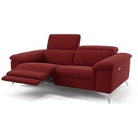 Sofanella 2-Sitzer Stoff Stella, Relaxsofa, Designsofa, Designer Couch, Italienisches Sofa, 2er Sofa rot