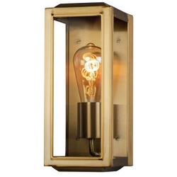 Carpi Wandl. klein E27 Messing mit klarem Glas