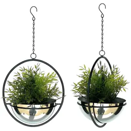DanDiBo Ambiente Blumenampel 53 x 53 x 53 cm Silber