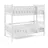 masseno Etagenbett LUCIA 80 x 160 cm Kiefer massiv weiß