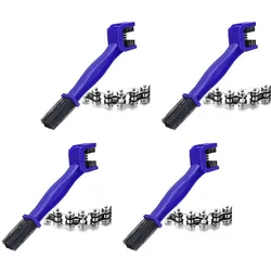 4er-Set Reinigungsbürste Motorradkette Zaddox blau