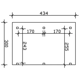 SKANHOLZ Siena 434 x 300 cm Leimholz schiefergrau