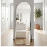 OTTO home Spiegel Standspiegel Addrik, wahlweise in 2 Größen 150x40cm oder 180x60cm (als Wandspiegel und Standspiegel einsetzbar, Rahmen aus Metall), Ganzkörperspiegel mit Sicherheitsglas, in verschiedenen Farben weiß 60 cm x 180 cm x 2,7 cm