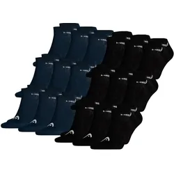 HEAD Unisex Sneaker Sportsocken 18er Pack in 39-42 Schwarz