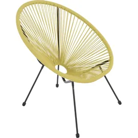 Svita BALI Balkon-Möbel 3-tlg. Polyrattan Lounge-Set Balkon-Set Gelb - Gelb