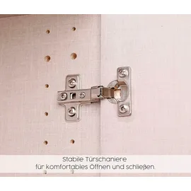 Rauch »Alba« Kleiderschrank 2-türig, mit Spiegel, Farbe beige - Holz / Holz