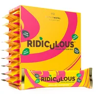 Protein Works - Ridiculous Vegan Proteinriegel | 15g Protein pro Riegel | Protein Riegel | Eiweißriegel | Schoko-Karamellicious | 9er Pack