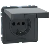 Merten SCHUKO-Steckdose anth Klappdeckel MEG2310-7214