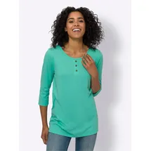 Classic Basics Longshirt Damen Grün (Blaugrün, Meliert) 48