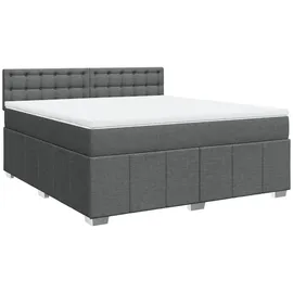 vidaXL Boxspringbett 180 x 200 cm Dunkelgrau