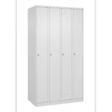 C+P Spind Classic PLUS, 4 Abteile, HxBxT 185x100x50cm, Zylinderschloss, Verkehrsweiß von PROREGAL